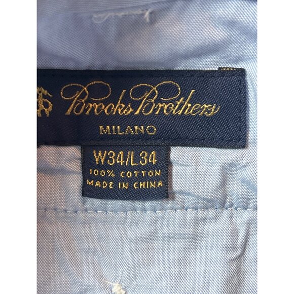 Brooks Brother Seersucker Striped Mens Pants Size 34x34 Blue & White Cotton - Picture 8 of 11